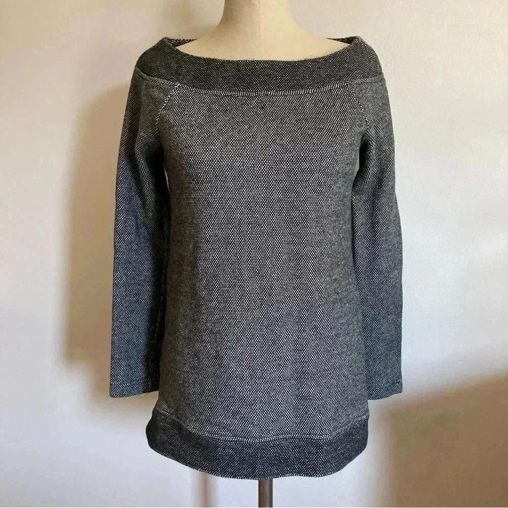 LOFT Boat Neck 3/4 Sleeve with Zipper Detail Size Small